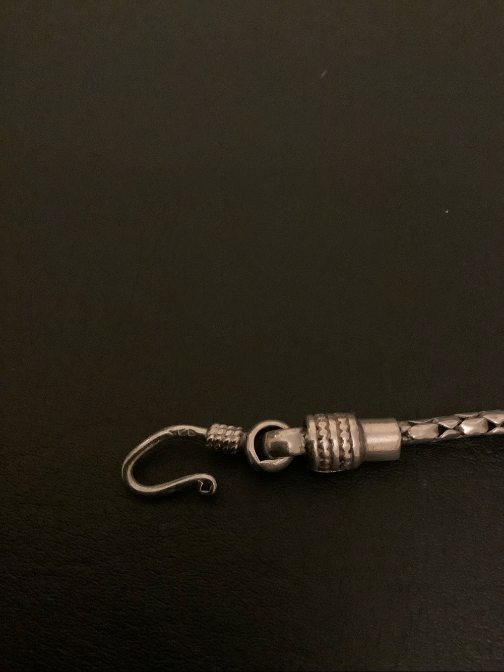 Sterling Silver Half Round Braided Bracelet - Picture 3 of 3